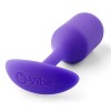 Фиолетовая пробка для ношения B-vibe Snug Plug 2 - 11,4 см. фото 2 — pink-kiss