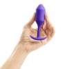 Фиолетовая пробка для ношения B-vibe Snug Plug 2 - 11,4 см. фото 3 — pink-kiss