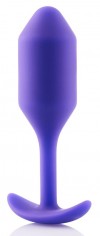 Фиолетовая пробка для ношения B-vibe Snug Plug 2 - 11,4 см. фото 5 — pink-kiss