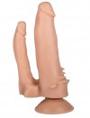 Анально-вагинальный фаллоимитатор с шипами на присоске №11 - 15,5 см. фото 1 — pink-kiss