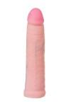 Телесный поясной страпон LESBI с вагинальной пробкой - 17 см. фото 12 — pink-kiss