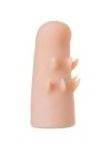 Телесный поясной страпон LESBI с вагинальной пробкой - 17 см. фото 15 — pink-kiss