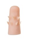 Телесный поясной страпон LESBI с вагинальной пробкой - 17 см. фото 16 — pink-kiss