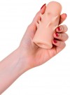 Телесный поясной страпон LESBI с вагинальной пробкой - 17 см. фото 22 — pink-kiss