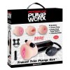 Набор PUMP WORX - помпа с тремя насадками и вибратором фото 3 — pink-kiss