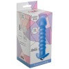 Голубая анальная вибропробка Twisted Anal Plug - 13 см. фото 2 — pink-kiss