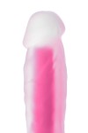 Прозрачно-розовый, светящийся в темноте фаллоимитатор "Не-Он" - 20 см. фото 4 — pink-kiss
