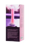 Прозрачно-розовый, светящийся в темноте фаллоимитатор "Не-Он" - 20 см. фото 6 — pink-kiss