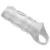 Насадка на пенис с кольцом для мошонки Clear Sensations Enhancer Sex Sleeve - 11,5 см. фото 2 — pink-kiss