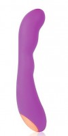 Фиолетовый силиконовый вибромассажер - 22,2 см. фото 1 — pink-kiss