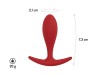 Бордовая анальная пробка Lito S - 7,3 см. фото 2 — pink-kiss