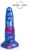 Фантазийный разноцветный фаллоимитатор на присоске - 21 см. фото 1 — pink-kiss
