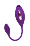 Фиолетовый вакуумный стимулятор клитора Ginny с виброяйцом фото 3 — pink-kiss