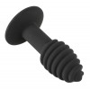 Черная анальная вибропробка Twist Butt Plug - 10,7 см. фото 3 — pink-kiss