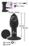 Черная анальная вибропробка Twist Butt Plug - 10,7 см. фото 7 — pink-kiss