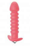 Розовая анальная вибропробка Twisted Anal Plug - 13 см. фото 1 — pink-kiss