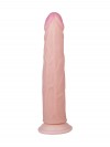 Фаллоимитатор на присоске с венами и точками на стволе - 21,6 см. фото 3 — pink-kiss