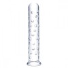 Прозрачный стеклянный фаллос с массажным рельефом 10" Extra Large Glass Dildo - 25,5 см. фото 6 — pink-kiss