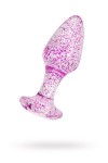 Фиолетовая акриловая анальная втулка - 8 см. фото 2 — pink-kiss