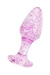 Фиолетовая акриловая анальная втулка - 8 см. фото 3 — pink-kiss
