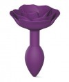 Фиолетовая анальная пробка с ограничителем-розой Open Rose Size S Butt Plug фото 1 — pink-kiss