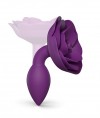 Фиолетовая анальная пробка с ограничителем-розой Open Rose Size S Butt Plug фото 4 — pink-kiss