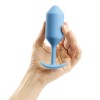 Голубая пробка для ношения B-vibe Snug Plug 3 - 12,7 см. фото 3 — pink-kiss