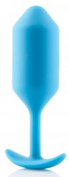 Голубая пробка для ношения B-vibe Snug Plug 3 - 12,7 см. фото 5 — pink-kiss