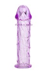 Гладкая фиолетовая насадка с усиками под головкой - 12,5 см. фото 2 — pink-kiss