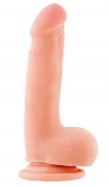 Телесный реалистик на присоске - 15 см. фото 1 — pink-kiss