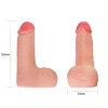 Накладной телесный фаллос - 12,6 см. фото 4 — pink-kiss