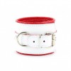 Бело-красные кожаные наручники для медсестры фото 2 — pink-kiss