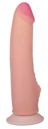Реалистичный фаллоимитатор с бугорком - 18,5 см. фото 1 — pink-kiss