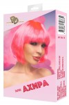 Ярко-розовый парик "Ахира" фото 3 — pink-kiss