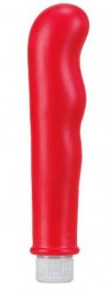 Красный вибромассажёр с наплывами Pure Vibes - 17,8 см. фото 1 — pink-kiss
