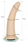 Телесная гладкая насадка-фаллоимитатор Harness - 17 см. фото 2 — pink-kiss