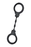 Черные силиконовые наручники A-Toys без ключа фото 2 — pink-kiss