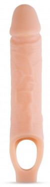 Телесный реалистичный фаллоудлинитель 10 Inch Silicone Cock Sheath Penis Extender - 25,4 см. фото 1 — pink-kiss