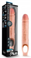 Телесный реалистичный фаллоудлинитель 10 Inch Silicone Cock Sheath Penis Extender - 25,4 см. фото 2 — pink-kiss