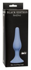 Синяя анальная пробка Slim Anal Plug Large - 12,5 см. фото 3 — pink-kiss