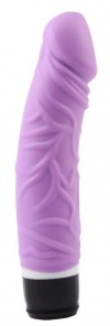 Фиолетовый вибратор-реалистик Thick Realistic Dildo - 19,5 см. фото 1 — pink-kiss