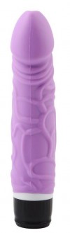 Фиолетовый вибратор-реалистик Thick Realistic Dildo - 19,5 см. фото 4 — pink-kiss