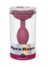 Сливовая анальная пробка с ограничителем-розой Open Rose Size M Butt Plug фото 6 — pink-kiss