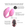 Розовый U-образный стимулятор клитора и точки G с пультом ДУ Wonderlover фото 4 — pink-kiss
