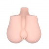 Реалистичный мастурбатор с вибрацией и двумя тоннелями - вагиной и анусом фото 4 — pink-kiss