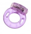 Фиолетовое эрекционное кольцо с виброэлементом в верхней части фото 1 — pink-kiss