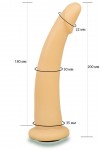 Телесная гладкая насадка-фаллоимитатор Harness - 20 см. фото 2 — pink-kiss