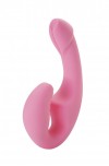 Розовый безремневой страпон из силикона - 22 см. фото 1 — pink-kiss