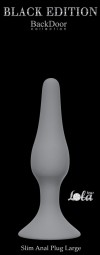 Светло-серая анальная пробка Slim Anal Plug Large - 12,5 см. фото 2 — pink-kiss