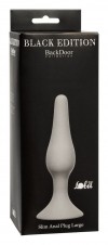 Светло-серая анальная пробка Slim Anal Plug Large - 12,5 см. фото 3 — pink-kiss